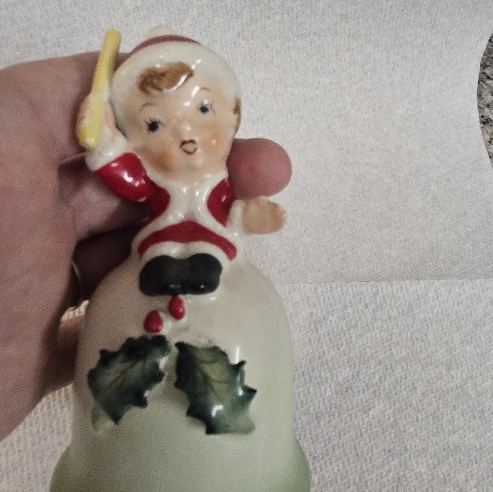 Vintage Japan Ceramics Christmas Bell